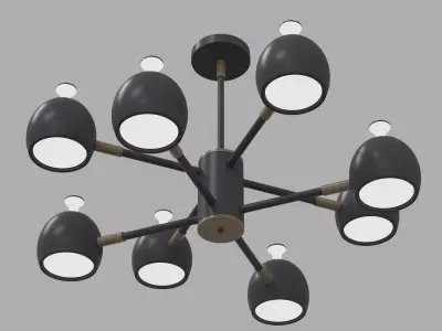 Chandelier with six lights 3D model