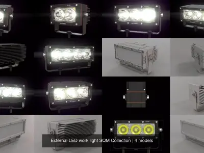 External LED work light SQM Collection 3D Model Pack