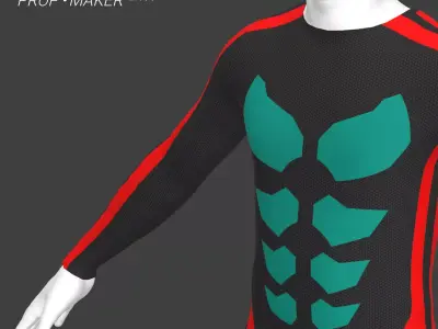 Sewing Zentai Suit Kamen Rider Zeztz Physicam Impact Template 3D model