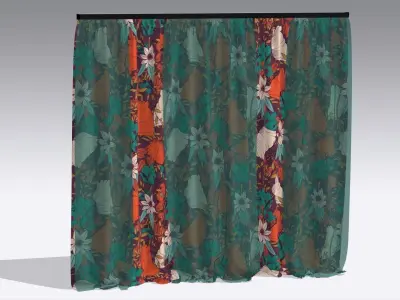 Curtain Low-poly 3D model