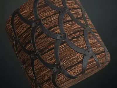 Wooden Metal Iron Guard PBR Seamless Texture