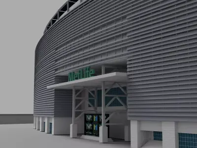 Modern American Football Stadium 3D Model Low-poly 3D model