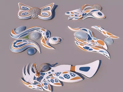 5 Models - Organic Buildings - Collection 3D Model Pack