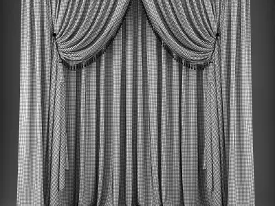 Curtain 3D model 352 Low-poly 3D model