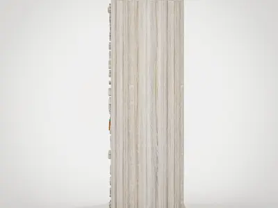 Showcase Carved Two Wooden Doors Free 3D model