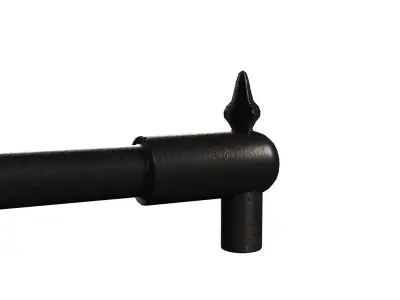 Post-Arm-2 wall mount with hook 3D model