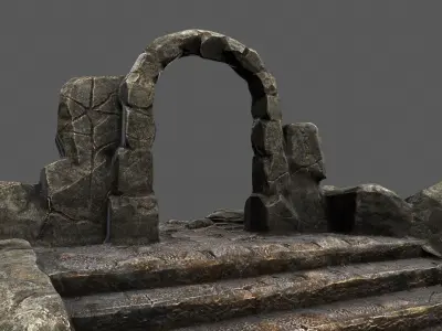 Gate rock 3D model