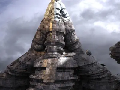 Planet Power Station Pyramid Kit bash 1  3D model