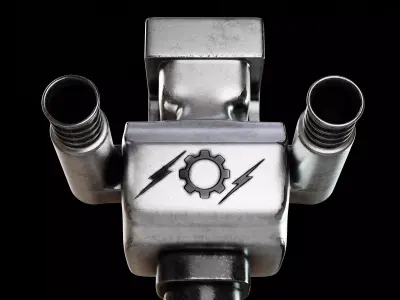 Metal Robot Character Game-Ready PBR 3D Model Low-poly 3D model