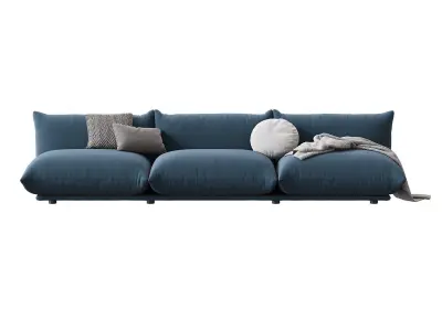 Marenco 3 Seater Sofa without Armrests 3D model
