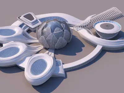 0301 - Science Museums Complex Building - 2D-3D 3D model