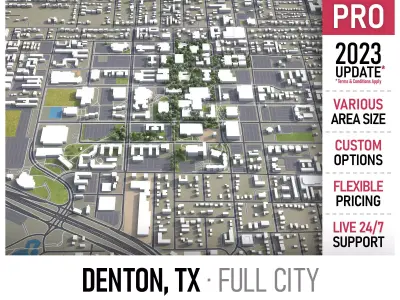 Denton Low-poly 3D model