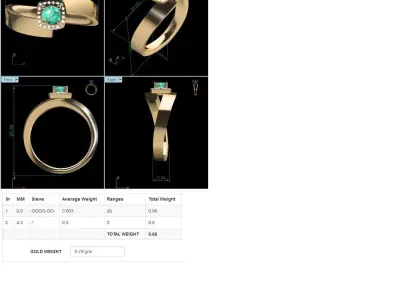 Women Ring 3D print model 57