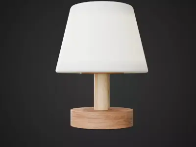 River Table Lamp Low-poly 3D model