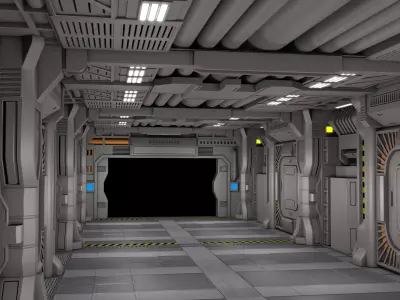 Sci Fi Interior Industrial 3D model