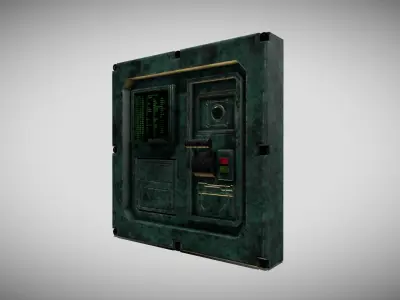 Sci-fi Panel Element Low-poly 3D model 3