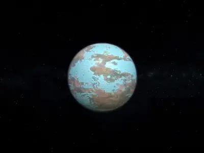 Alien Planet 05 Low-poly 3D model