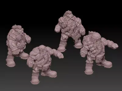 SPACE NANETTI base Squod no weapon 3D print model