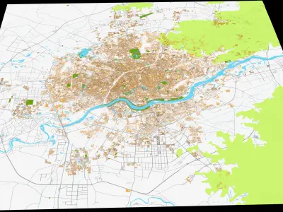 ShenYang City urban planning maq 3D Topography terrain  3D model