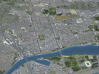 Rostov-on-Don  Low-poly 3D model