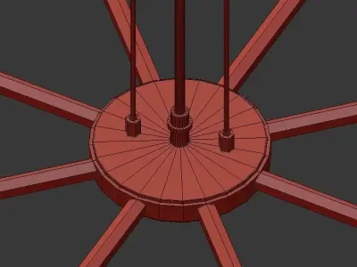 Cairo Eight Arm Contemporary Chandelier 3D model