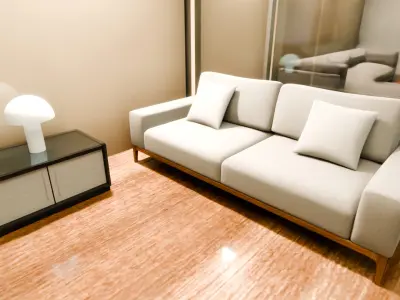 Minimalist Futuristic Booth  Modular Pod House  Blender Scene 3D model