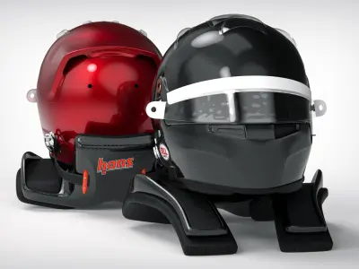  3D Bell HP-77 Style Racing Helmet 