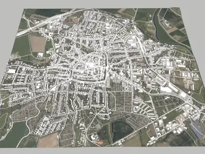 Cityscape Naumburg Germany 3D model