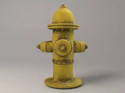 Fire Hydrant Low-poly 3D model