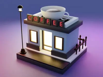 coffee shop 3D model