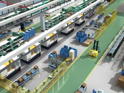  Factory Interior Scene 