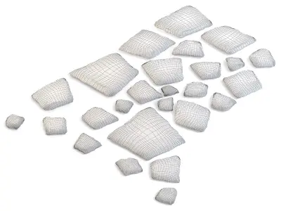 Ground Stone Slabs 3D model