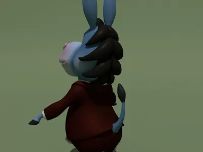 Cartoon Donkey 3D model