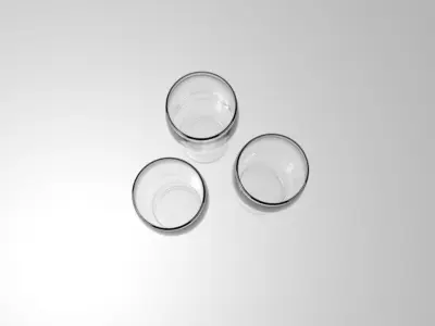 Beer pint glass  Low-poly 3D model