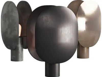 317 lighting fixtures 24 101 copenhagen Clam Table Lamp 3D model