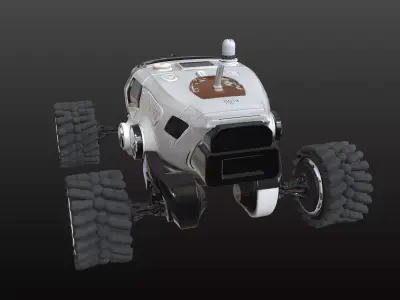Futuristic Space Truck STL Planet Explorer Vehicle 3D print model