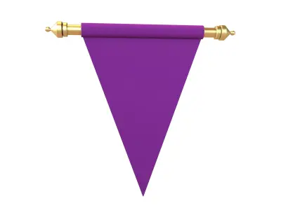 Pennant V2 003 Low-poly 3D model