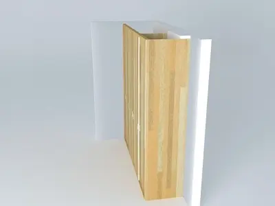 Closet wooden with light Free 3D model