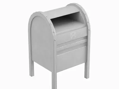 Old Dirty MailBox 05 Low-poly 3D model