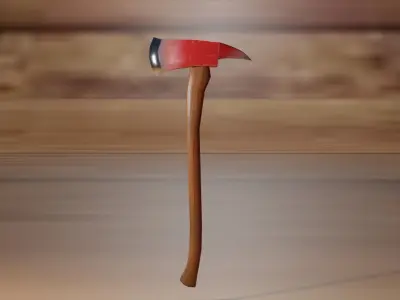 Firefighter axe Free low-poly 3D model