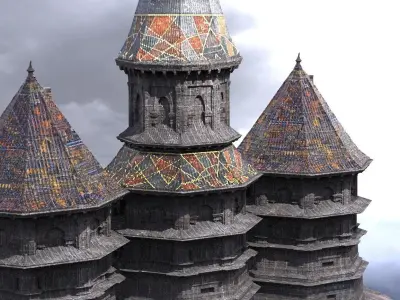 Germanic Stone Towers  3D model
