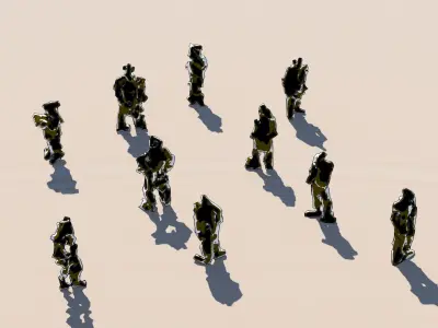 MUTANT CROWD - PACK 3 3D model