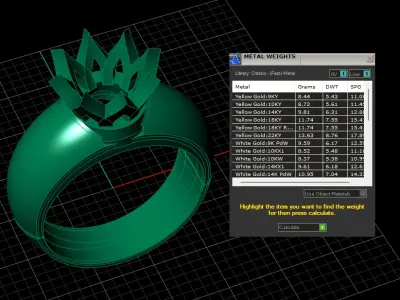  Single Diamond Engagement Ring 3d printable Model 3D print model