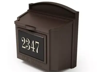 Letterbox With Address Plate 3D model