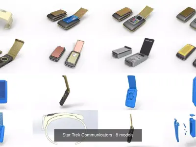Star Trek Communicators 3D Model Pack