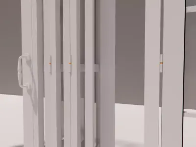 Interior folding shutter door -A1 3D model