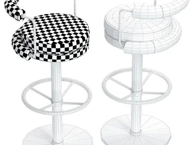 BAR CHAIR OTIS I Low-poly 3D model