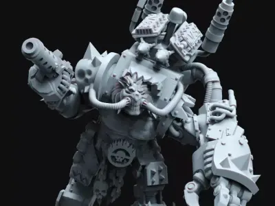  The ImmOrkan Mad Max style Orc Warboss 3D print model