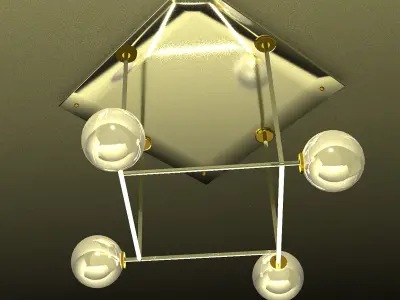 Set of lamps in Art Nouveau style 3D model