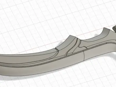 Warframe Skana 3D print model